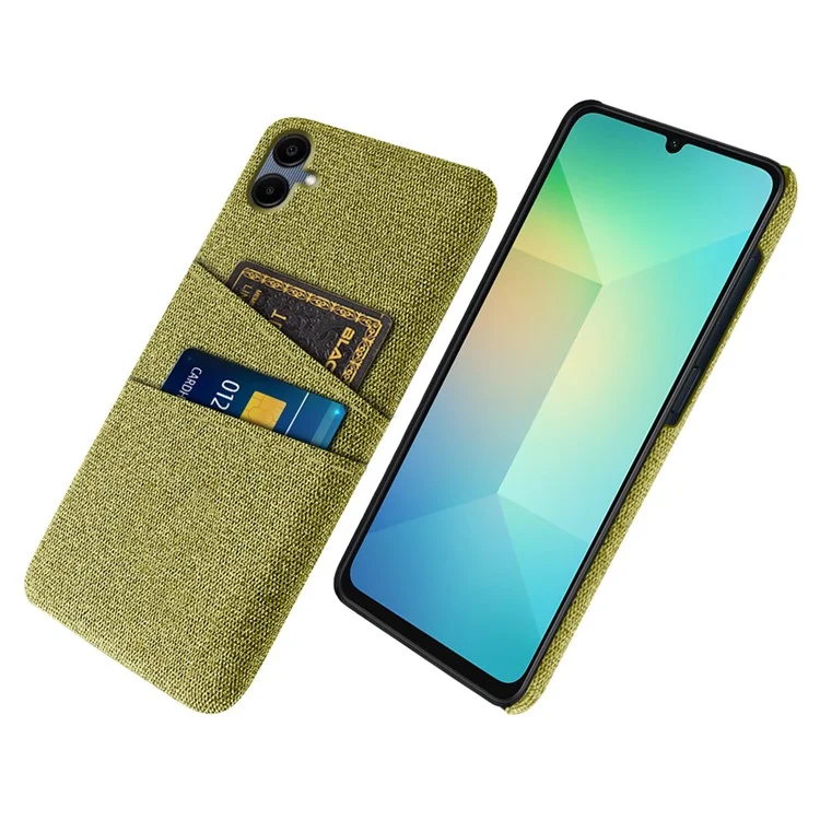 Для Samsung Galaxy A06 Case Clate + Hard PC Phone Cope с Двойными Слотами - Желтый