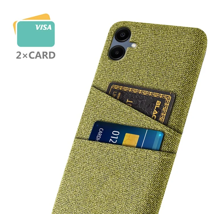 Для Samsung Galaxy A06 Case Clate + Hard PC Phone Cope с Двойными Слотами - Желтый