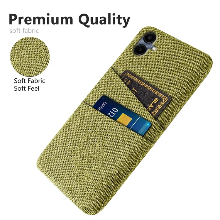 Для Samsung Galaxy A06 Case Clate + Hard PC Phone Cope с Двойными Слотами - Желтый
