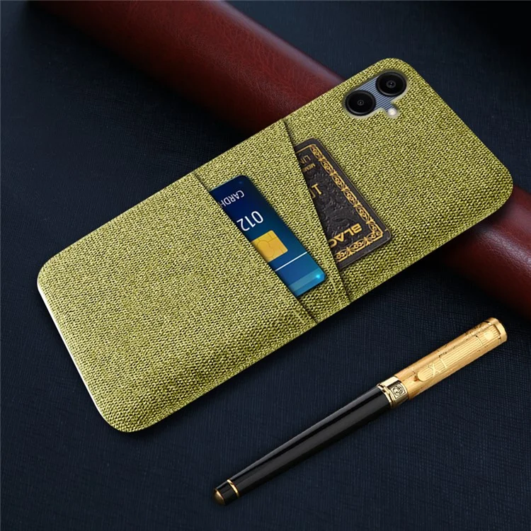 Для Samsung Galaxy A06 Case Clate + Hard PC Phone Cope с Двойными Слотами - Желтый