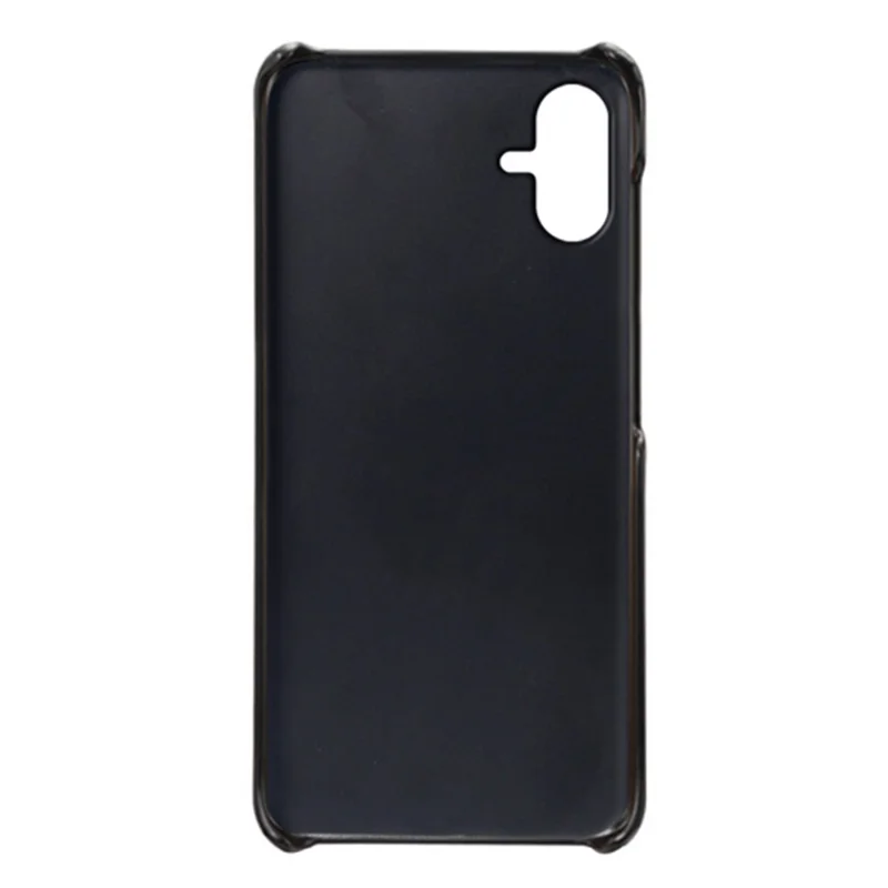 For Samsung Galaxy A06 4G Case Dual Card Slots PU Leather + Hard PC Phone Cover - Black