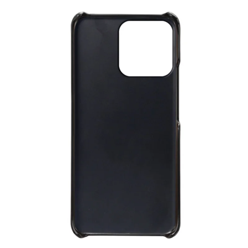 For Honor Play 60 Plus 5G Case Dual Card Slots PU Leather + Hard PC Phone Cover - Black