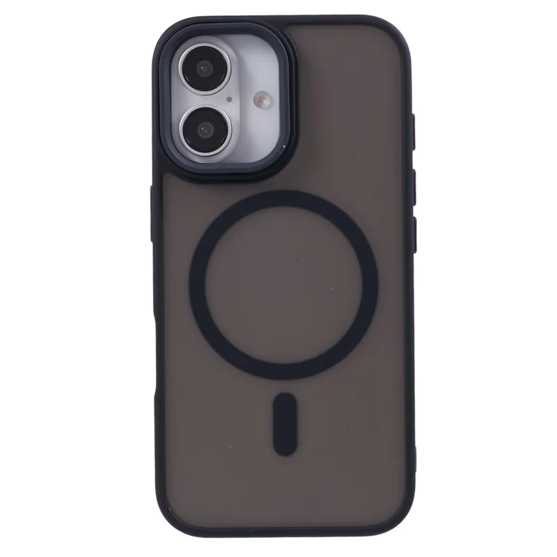 Für iPhone 16 Plus kompatible Hülle mit MagSafe Skin-Touch PC+TPU Handyhülle - Schwarz