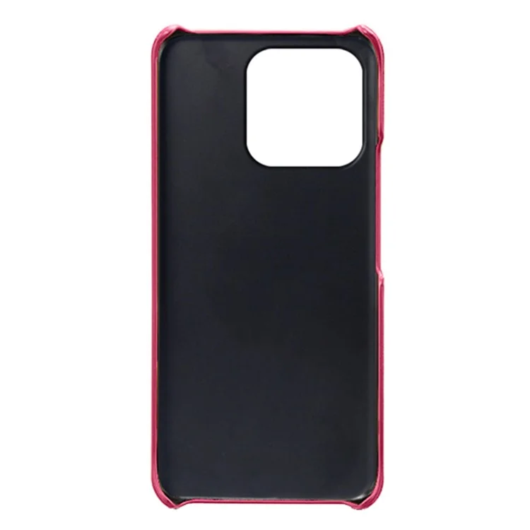For Honor X6b 4G Case Dual Card Slots PU Leather + Hard PC Phone Cover - Rose