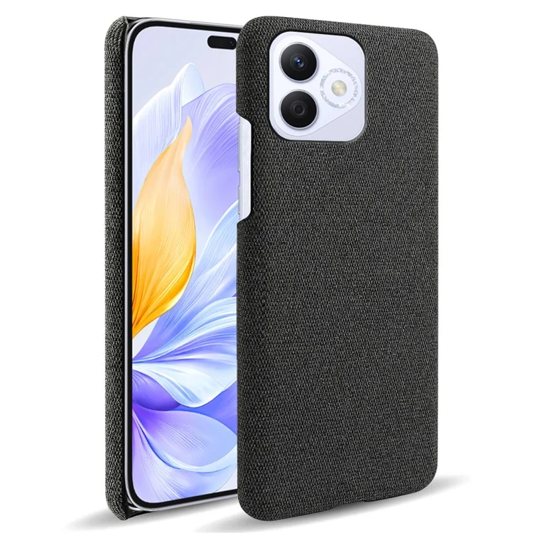 Para Honra X60i 5g Textura de Pano de Caixa - Preto