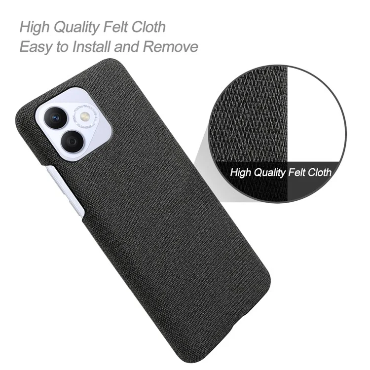 Para Honra X60i 5g Textura de Pano de Caixa - Preto