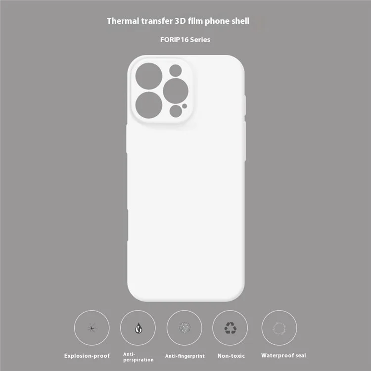 For iPhone 16 Pro Max Case Blank PC Phone Cover Support Heat Transfer Printing