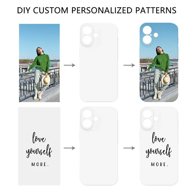 For iPhone 16 Case Blank PC Phone Cover Support Heat Transfer Printing
