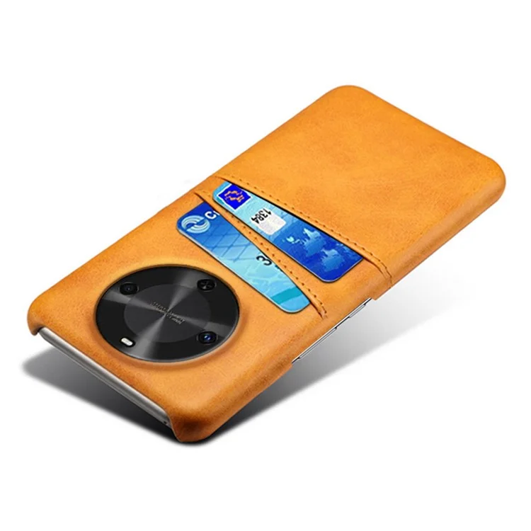 Para Huawei Maimang 30 5g Case de Cartão Duplo PU Couro + Tampa do Telefone PC Rígido - Laranja