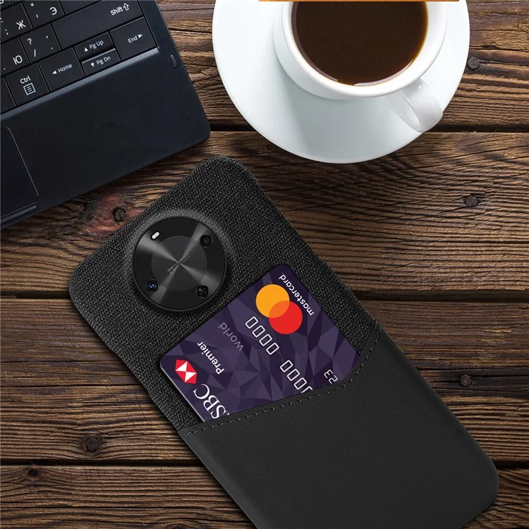 Para Huawei Maimang 30 5g Textura de Pano de Caixa PU - Preto
