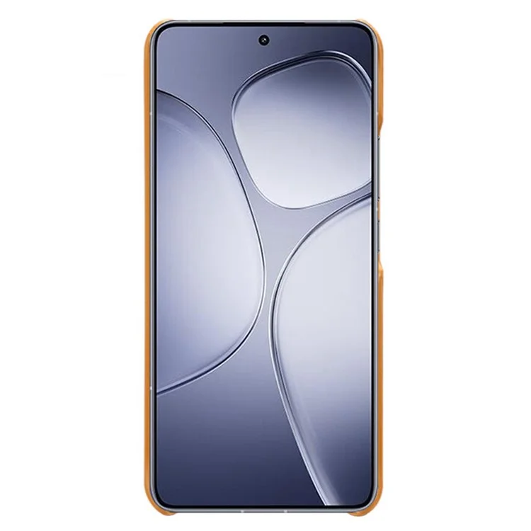 For Xiaomi Redmi K70 Ultra Case Dual Card Slots PU Leather + Hard PC Phone Cover - Orange