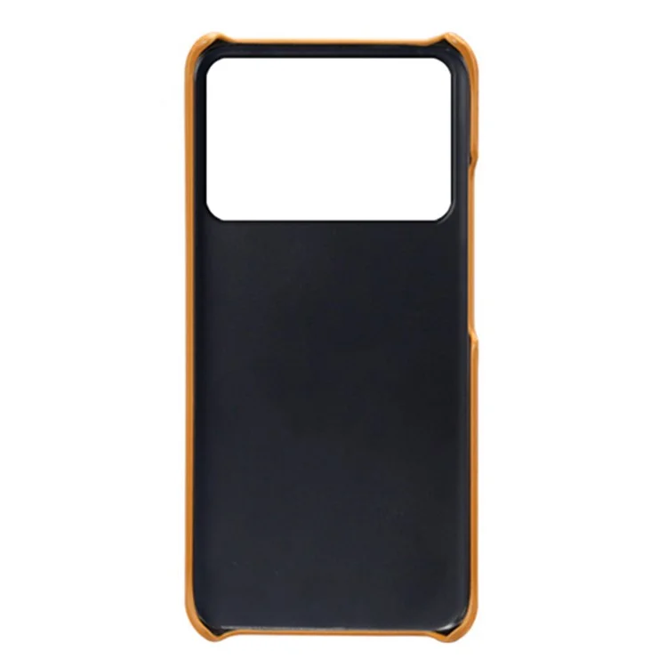 For Xiaomi Redmi K70 Ultra Case Dual Card Slots PU Leather + Hard PC Phone Cover - Orange