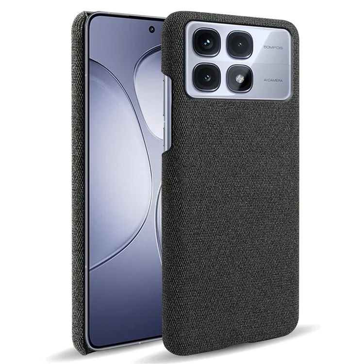 For Xiaomi Redmi K70 Ultra Case Cloth Texture Anti-Scratch Protective PC Phone Cover - Black