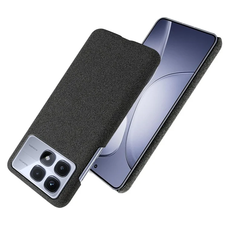 For Xiaomi Redmi K70 Ultra Case Cloth Texture Anti-Scratch Protective PC Phone Cover - Black