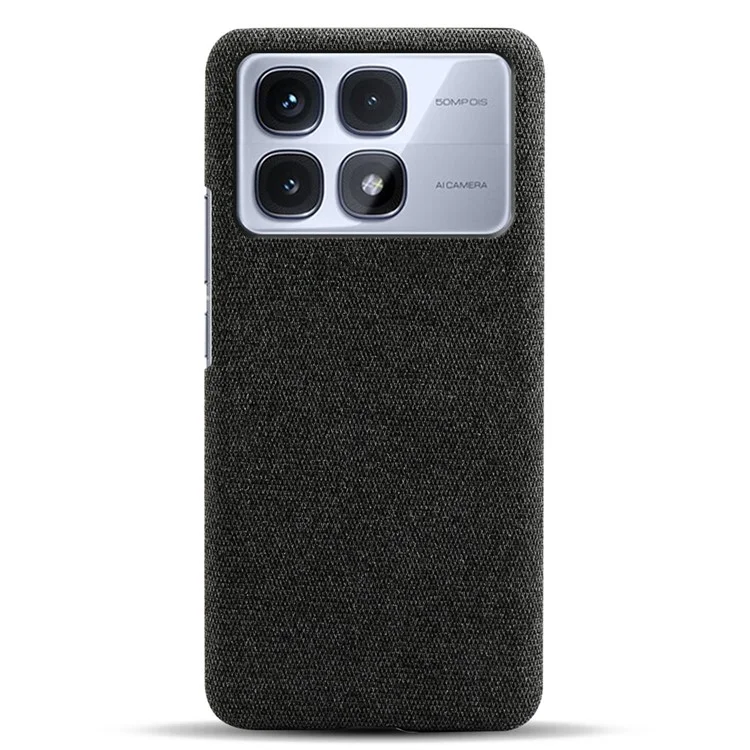 For Xiaomi Redmi K70 Ultra Case Cloth Texture Anti-Scratch Protective PC Phone Cover - Black