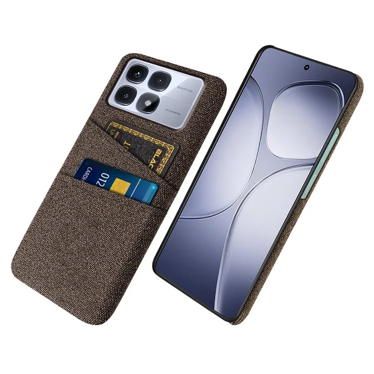 Для Xiaomi Redmi K70 Ultra Case Clate + Hard PC Phone Cope с Двойными Слотами - Коричневый