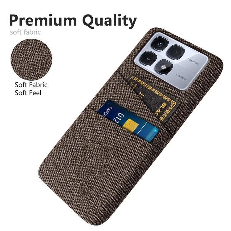 Для Xiaomi Redmi K70 Ultra Case Clate + Hard PC Phone Cope с Двойными Слотами - Коричневый
