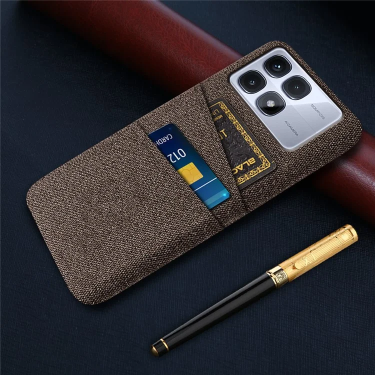 Для Xiaomi Redmi K70 Ultra Case Clate + Hard PC Phone Cope с Двойными Слотами - Коричневый