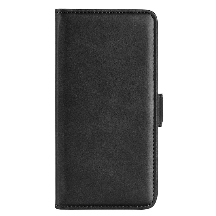 Para Vivo S15 Pro 5G / V25 Pro 5G PU Texturizado PU Couather + TPU Caixa de Telefone Duplo Fecho Magnético Tampa Anti-gelo Com Carteira de Suporte - Preto