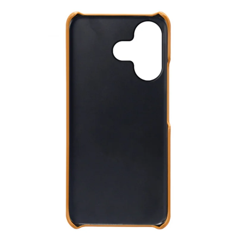 Pour Xiaomi Redmi 13 4G Case à Double Cartes PU Leather + Hard PC Phone Cover - Orange