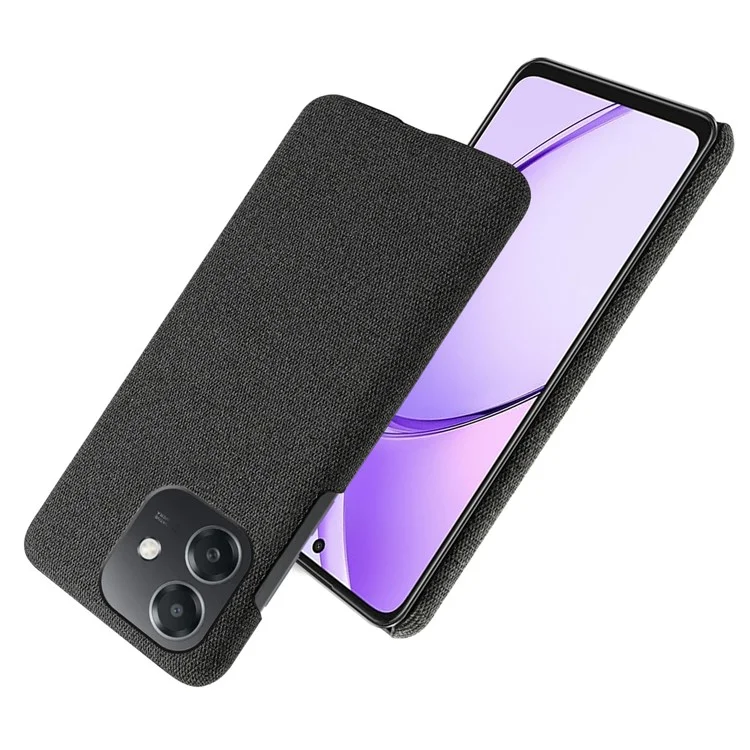 Для Oppo A3x 5G (индия) Текстура Текстура Ткань Против Скребки. - Черный
