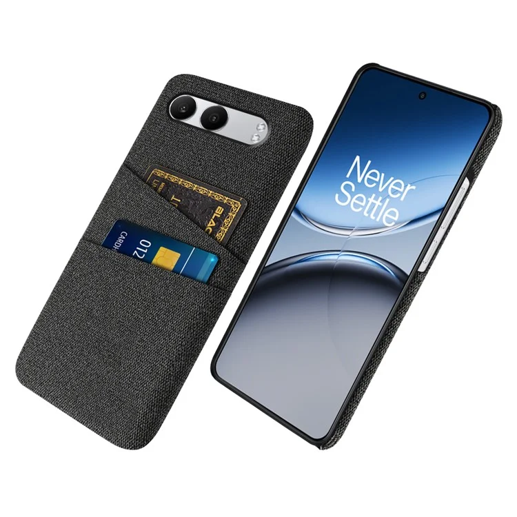 Per OnePlus Nord 4 Case Cloth + Copertura Per Telefono Per PC Duro Con Slot a Doppia Scheda - Nero