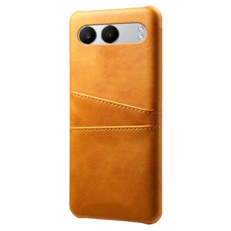 Para o Case OnePlus Nord 4 Slots de Cartão Duplo PU Couro + PC Duro Capa do Telefone - Laranja
