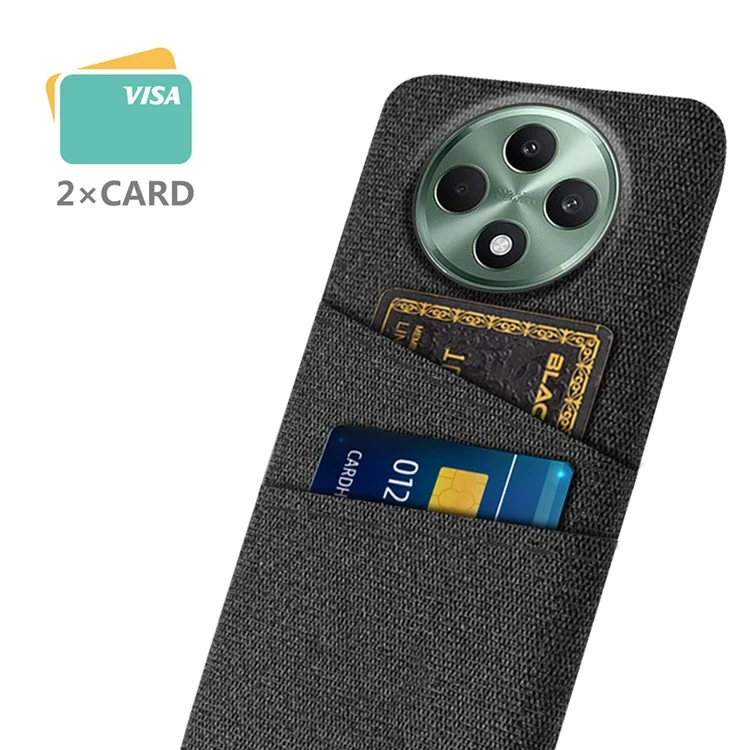 Per Oppo Reno12 F 5G Case Case + Copertina Telefonica Per PC Duro Con Slot a Doppia Scheda - Nero