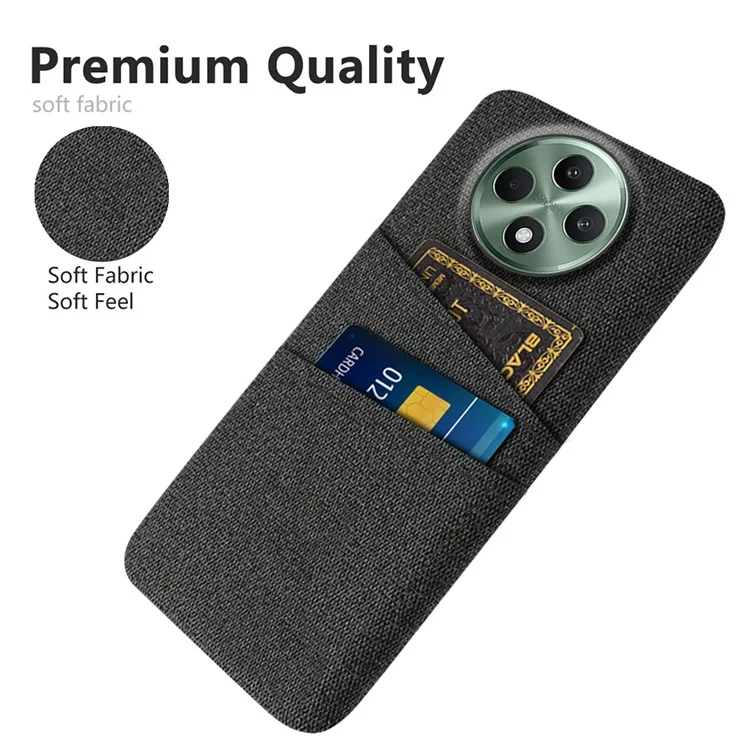 Per Oppo Reno12 F 5G Case Case + Copertina Telefonica Per PC Duro Con Slot a Doppia Scheda - Nero