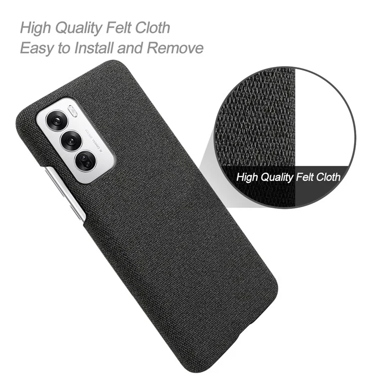Для Oppo Reno12 5G (Global) Case Tratle Texture Anti-scarch - Черный