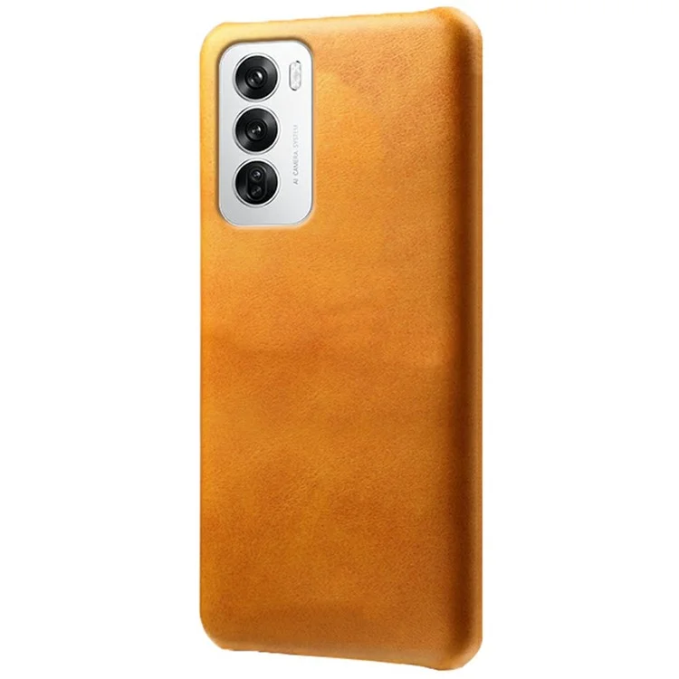 Per Oppo Reno12 5G (globale) Case Peture PU Petura PC Hard PC Coperchio - Arancia