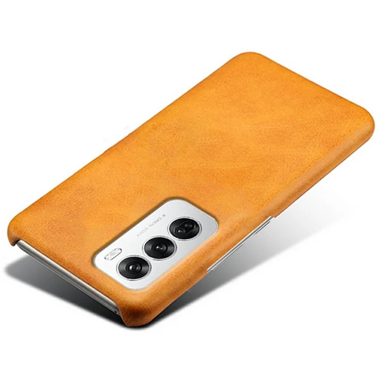 Per Oppo Reno12 5G (globale) Case Peture PU Petura PC Hard PC Coperchio - Arancia