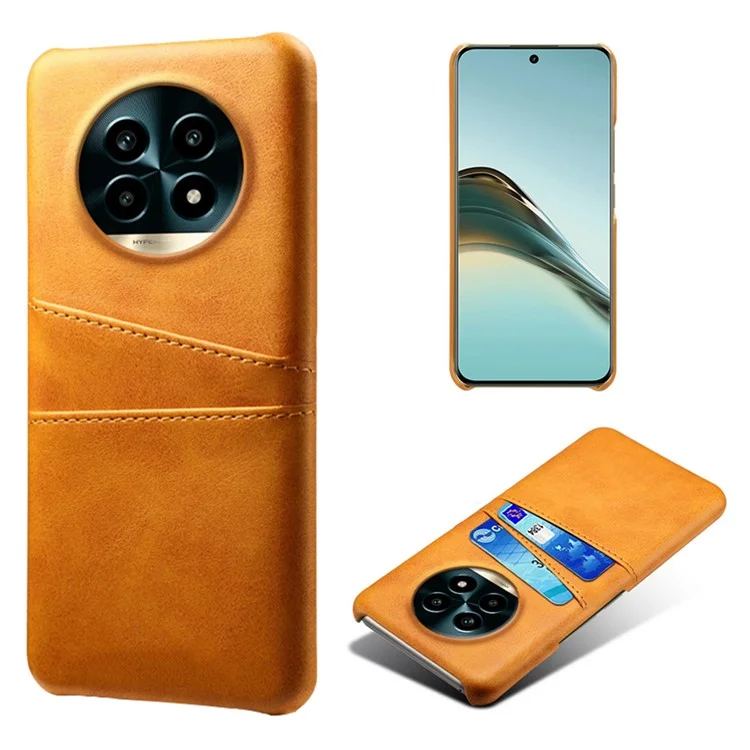 Per Slot a Doppia Scheda Case di Realme 13 Pro 5G PU Coperchio PC Hard PC - Arancia