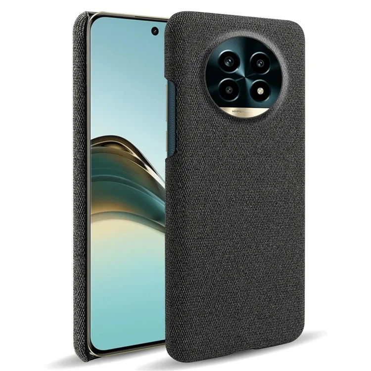 For Realme 13 Pro 5G (Global) / 13 Pro+ 5G (Global) Case Cloth Texture Anti-Scratch Protective PC Phone Cover - Black