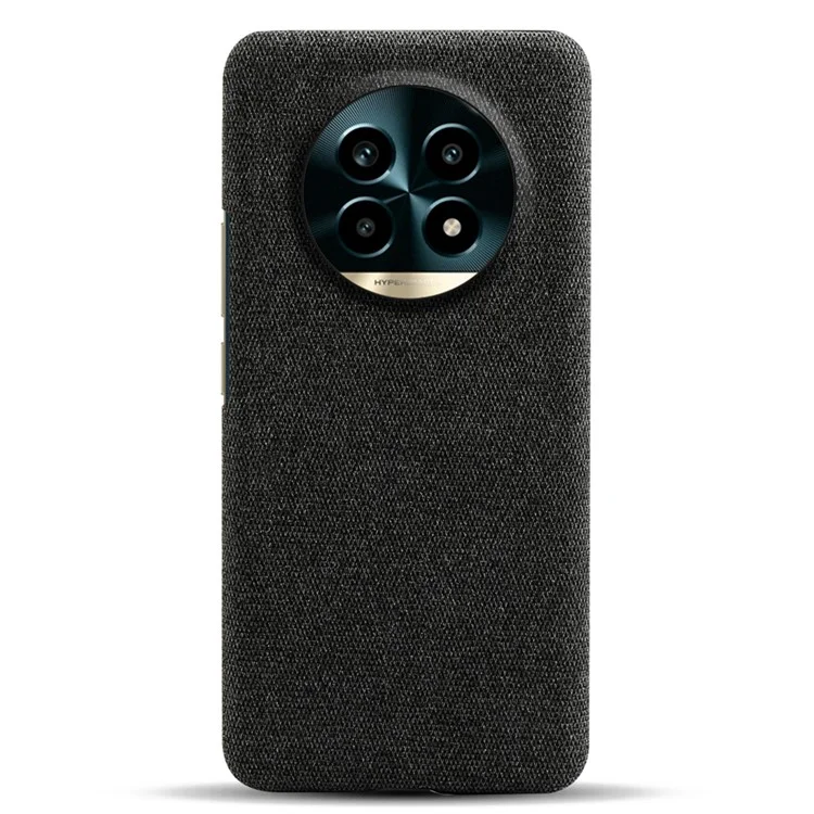 For Realme 13 Pro 5G (Global) / 13 Pro+ 5G (Global) Case Cloth Texture Anti-Scratch Protective PC Phone Cover - Black