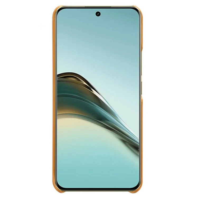 For Realme 13 Pro 5G (Global) / 13 Pro+ 5G (Global) Case Calf Texture PU Leather Hard PC Protective Phone Cover - Orange