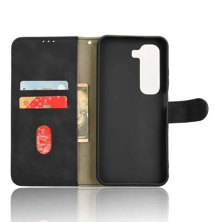 Para Infinix Hot 50 5g Case de Cuero Skin-snedphel Anti-Drop Willet Flip Telephip Cover - Negro
