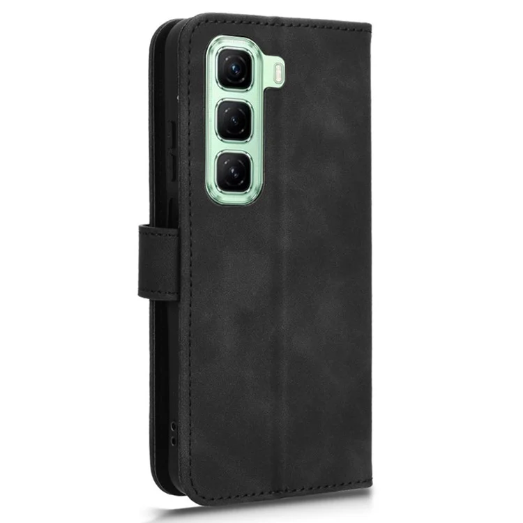 Para Infinix Hot 50 5g Case de Cuero Skin-snedphel Anti-Drop Willet Flip Telephip Cover - Negro