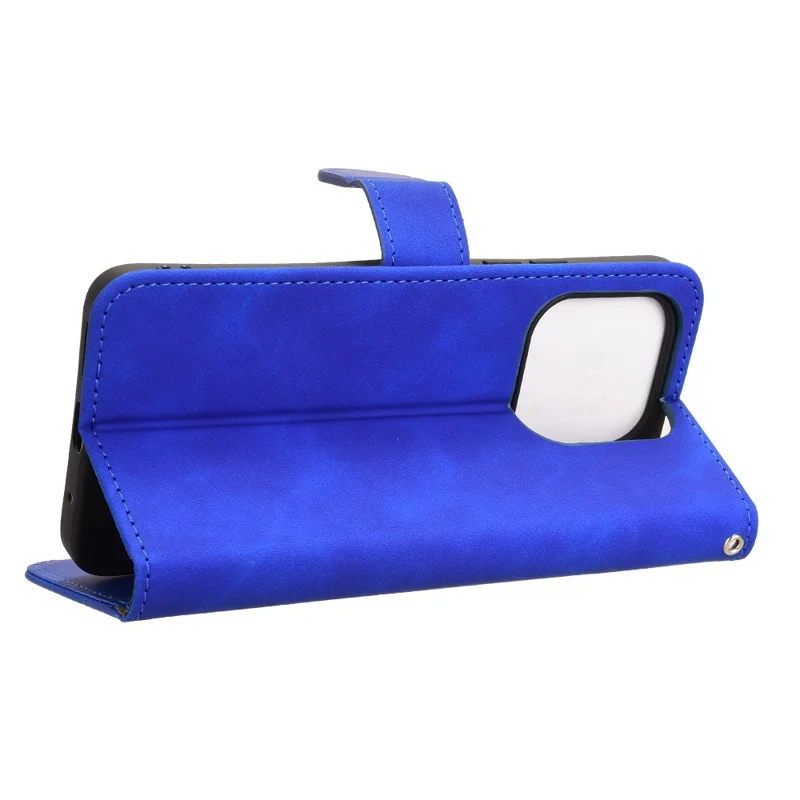 For Umidigi G9 5G Leather Case Skin-Feel Anti-Drop Wallet Flip Phone Cover - Blue