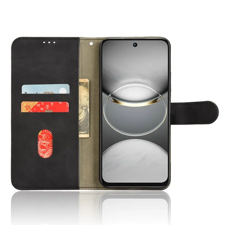 Étui en cuir pour TECNO Spark 30C 4G, effet peau, anti-chute, housse de protection à rabat pour téléphone - Noir