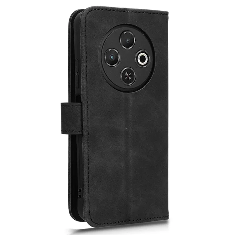 Étui en cuir pour TECNO Spark 30C 4G, effet peau, anti-chute, housse de protection à rabat pour téléphone - Noir
