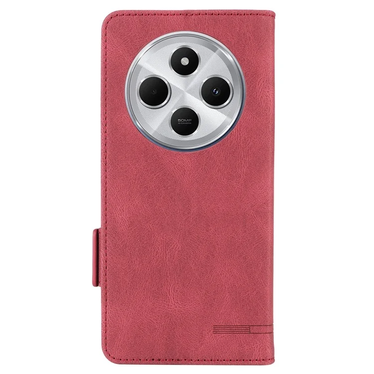 Para Xiaomi Redmi 14C 4G Case de Cuero Flip Phip Cover Con Decoración de Hardware - Rosa