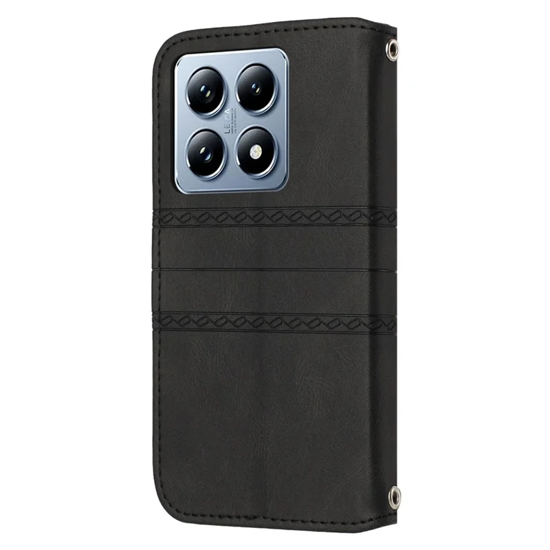 Per il Portafoglio di Tettoni PU Xiaomi 14T Pro Case PU Coperchio Telefono - Nero