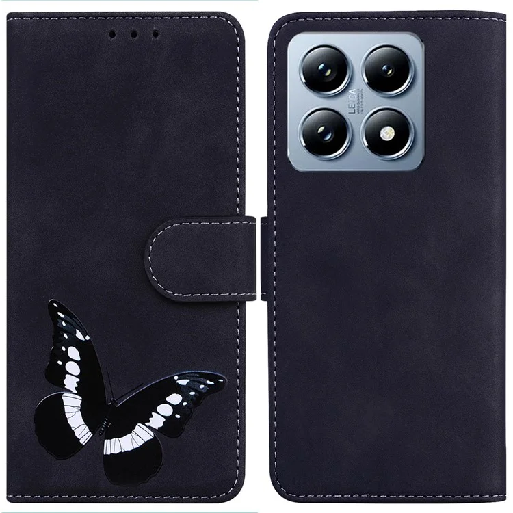 Для Xiaomi 14t Стенд Case Case Cute Chetle Phone Cople Butterfly Printed - Черный