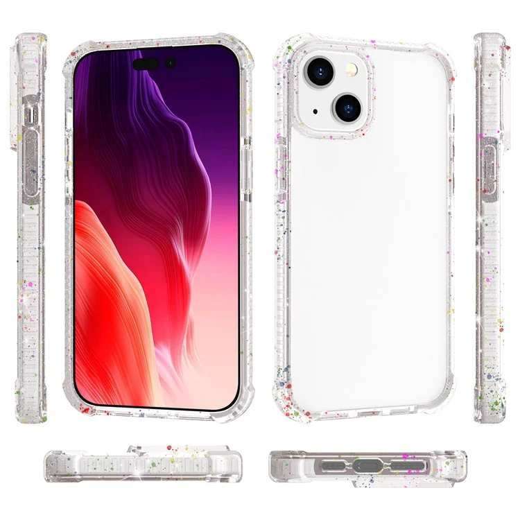 Per Iphone 13 Case Rinforzata Angolare Tpu+tpe+copertura Telefonica Chiara Acrilica