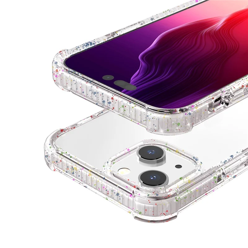 Per Iphone 15 Plus Case Rinforzate Angolare Tpu+tpe+copertura Telefonica Chiara Acrilica