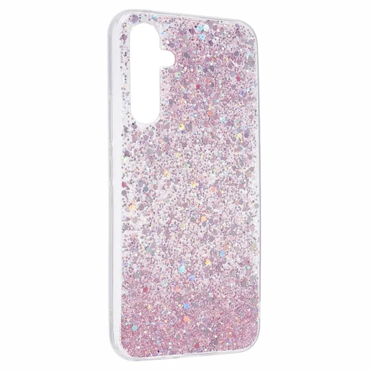 For Samsung Galaxy S24 FE Case Shockproof Soft TPU Phone Cover Glittery Design - Pink