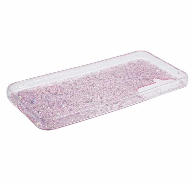 For Samsung Galaxy S24 FE Case Shockproof Soft TPU Phone Cover Glittery Design - Pink