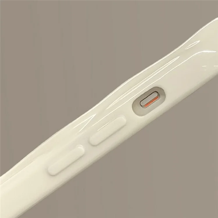 Para Iphone 15 Case 3D Heart Design Soft TPU Tock -improbable - Blanco