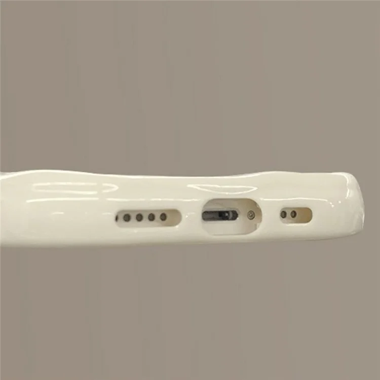Para Iphone 15 Case 3D Heart Design Soft TPU Tock -improbable - Blanco